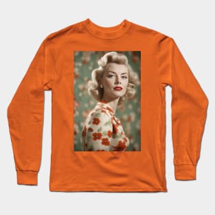 1950s Glam Woman Long Sleeve T-Shirt